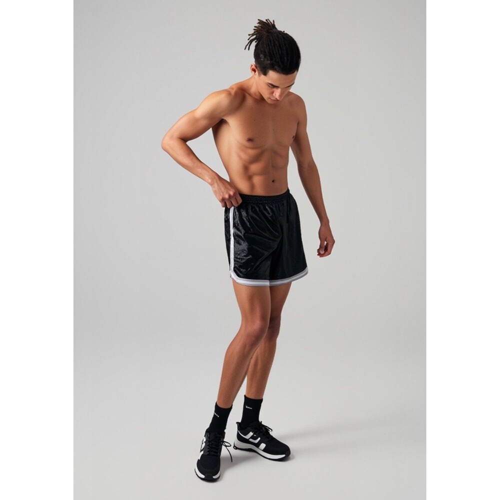 Tek Gear Vintage Dazzle Basketball Shorts Silky Shiny Silver Gray M